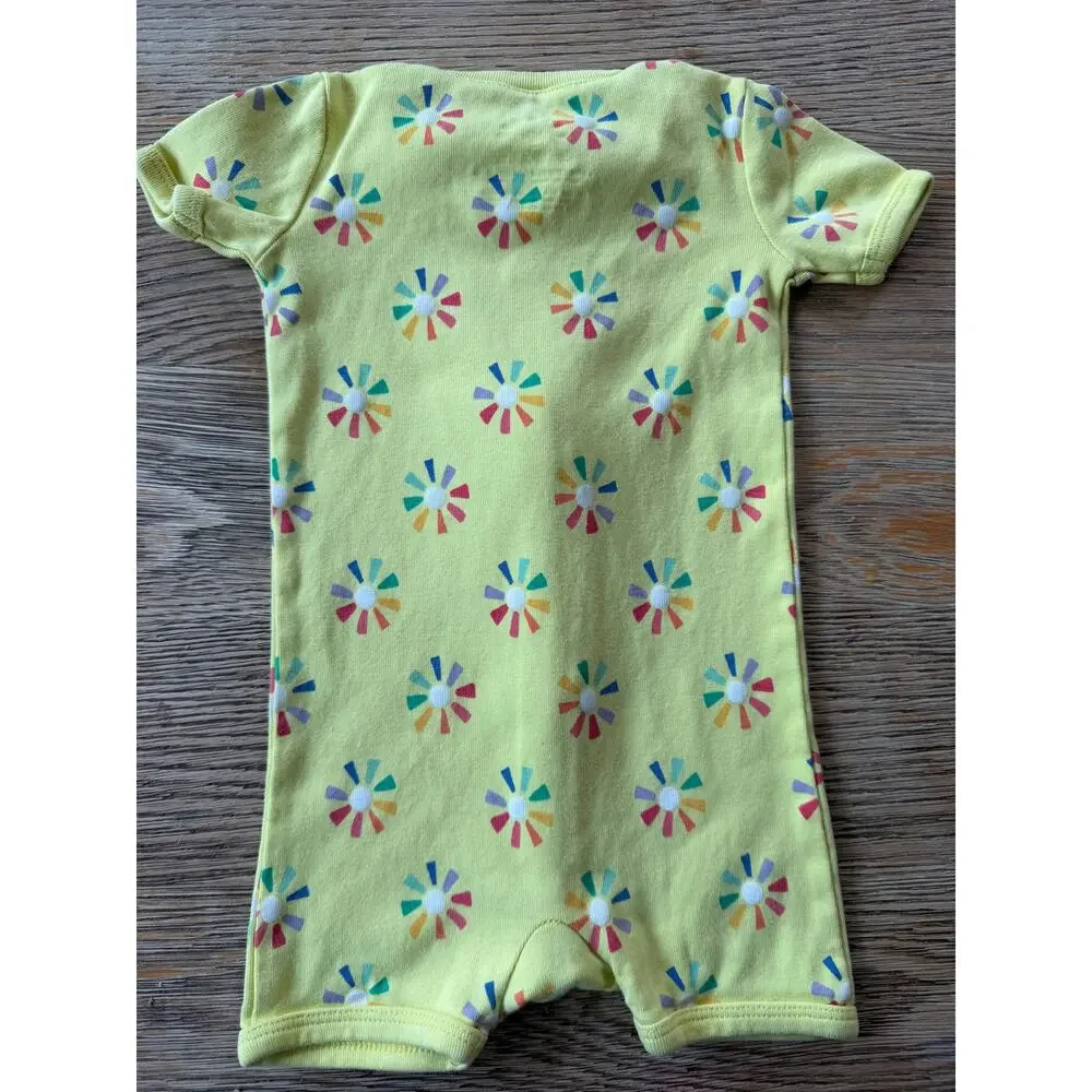 Primary Organic Cotton Rainbow Sun Zip Shortie Baby 9-12M